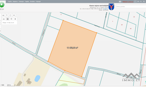 Terrain à Potentiel de Développement à Ringaudai, District de Kaunas