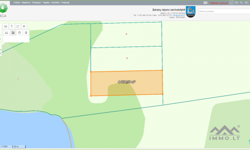 Plot for Countryside Residence or Cottage With View of Three Lakes