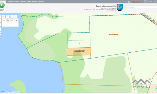 Plot for Countryside Residence or Cottage With View of Three Lakes