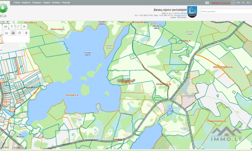 Plot for Countryside Residence or Cottage With View of Three Lakes