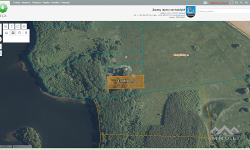 Plot for Countryside Residence or Cottage With View of Three Lakes