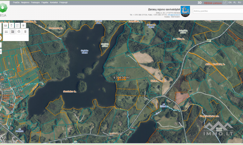 Plot for Countryside Residence or Cottage With View of Three Lakes