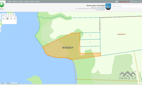 Recreational Plot With 159 Meters of Shoreline Along Lake Suviekas