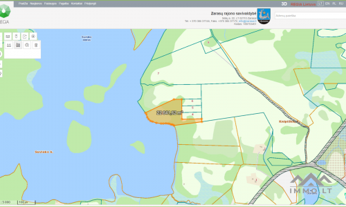 Recreational Plot With 159 Meters of Shoreline Along Lake Suviekas