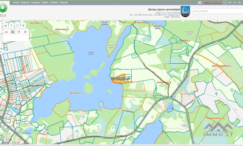 Recreational Plot With 159 Meters of Shoreline Along Lake Suviekas