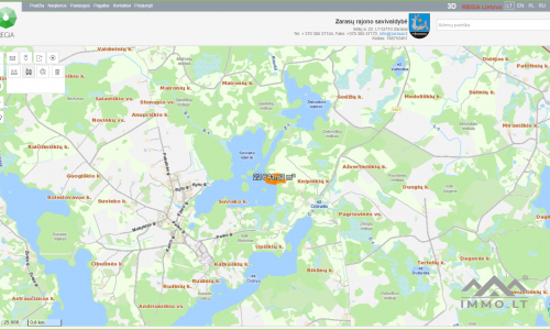 Recreational Plot With 159 Meters of Shoreline Along Lake Suviekas