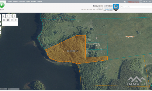 Recreational Plot With 159 Meters of Shoreline Along Lake Suviekas