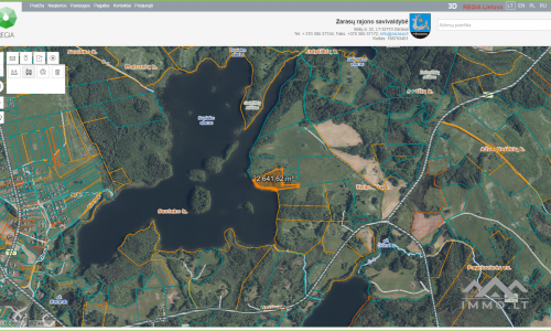 Recreational Plot With 159 Meters of Shoreline Along Lake Suviekas